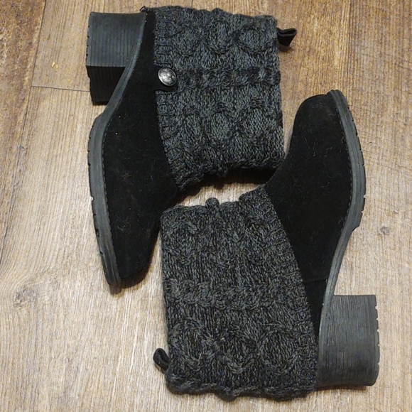 Muk luks fur lined heeled ankle boots